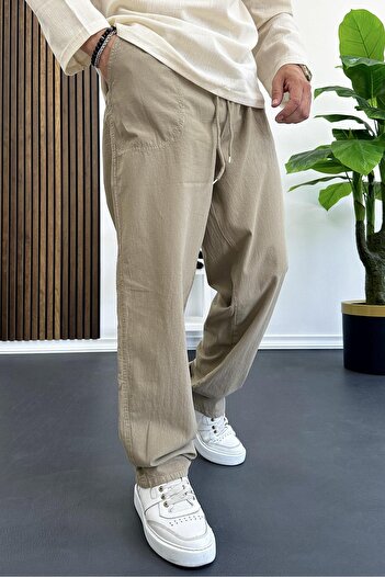 Edwox Brown Men's Baggy Pants - Edw130