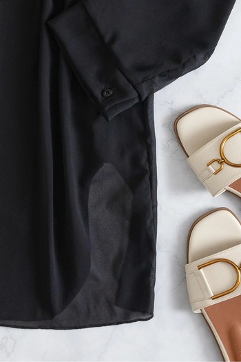 Angelsin Πουκάμισο σιφόν Φόρεμα παραλίας Pareo Kimono Kaftan