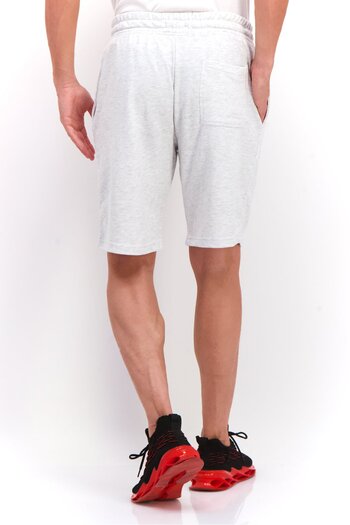 Kenneth Cole Men Drawstring Brand Logo Basic Shorts, Light Grey Heather