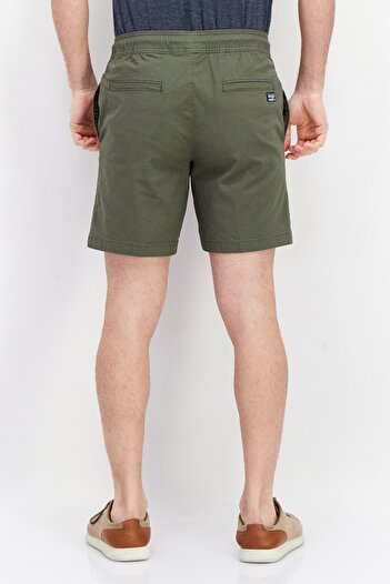 Perry Ellis Men Drawstring Solid Basic Shorts, Sage Green