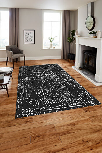 Napoli Home Printed Nordic Hitit Model Washable Non-Slip Runner Kitchen Living Room Carpet