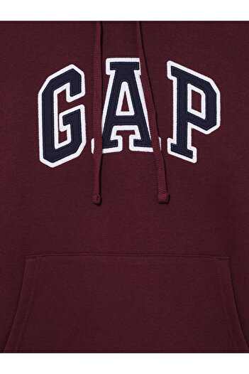 GAP Kadın Kırmızı Gap Logo Fleece Sweatshirt