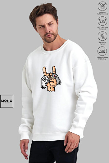stawles wear Unisex κονσόλα παιχνιδιών με στάμπα - μακρυμάνικο, λαιμόκοψη, φούτερ χωρίς κουκούλα