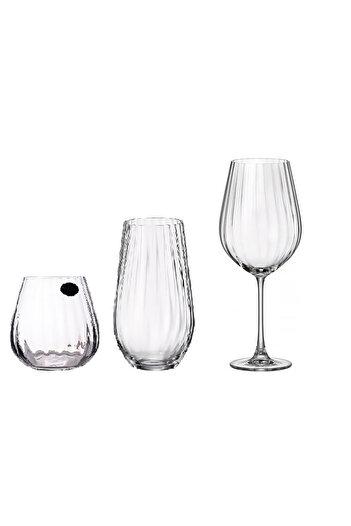 Lotus Bohemia Crystal 18 Piece Set of Glasses - Lt-021