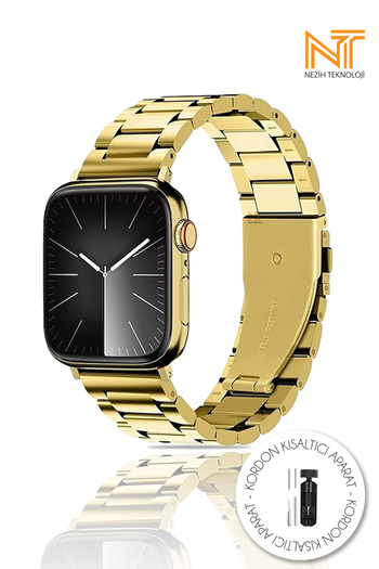Nezih Case Apple Watch Series 2/3/4/5/6/7/8/9/se/ultra/ultra 2 42 44 45 49mm Stainless Steel Adjustable Pin Band