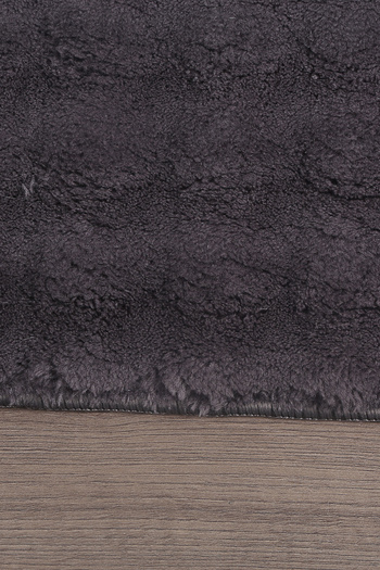Bonny Home Bubble Anthracite Cutting Plush Runner Machine Washable Soft Fluffy Carpet with Non-Slip Base