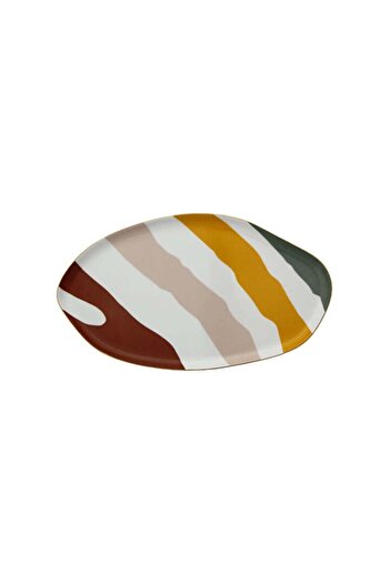 Porland Abstract Kayık Tabak 32cm