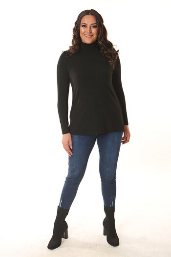 Trend42plus Turtleneck Black Knitwear
