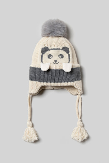 Krazber Beige Beret and Gloves Set for Baby Boy