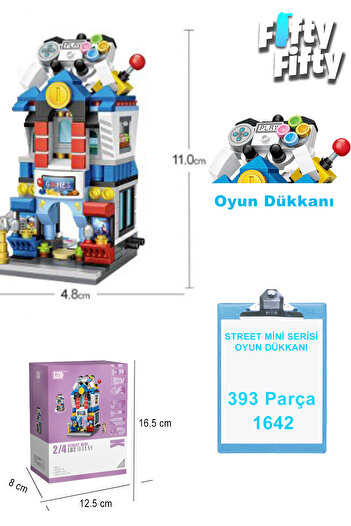 Vagonlife Loz Street Mini Series Play Shop -Lz1642 (393 Pieces) Toy Building Set
