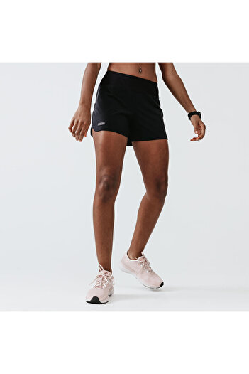 Decathlon Kadın Koşu Şortu - Siyah - Kiprun Run 100