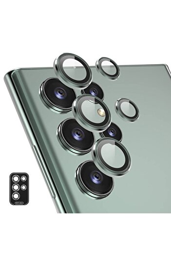 Fibaks Samsung Galaxy S23 Ultra 5 Pieces Camera Lens Protective Glass Camera Protection Case