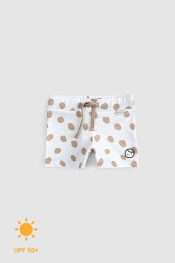Little Gusto Brown Cosmos Baby Shorts Swimsuit - Uv Protection