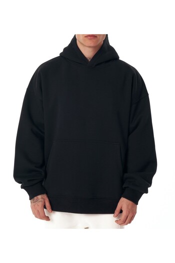 Uniquetex Μαύρο Oversize Φούτερ με κουκούλα