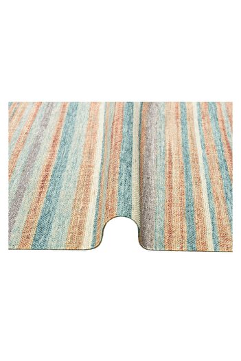 Eko Halı ASOS AS 04 BLUE  Jüt Hasır Görünümlü Hav Toz Vermez Çift Taraflı Yıkanabilir Kilim