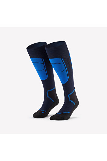 Decathlon Ски чорапи Wedze за възрастни - мериносова вълна - тъмносини - 500