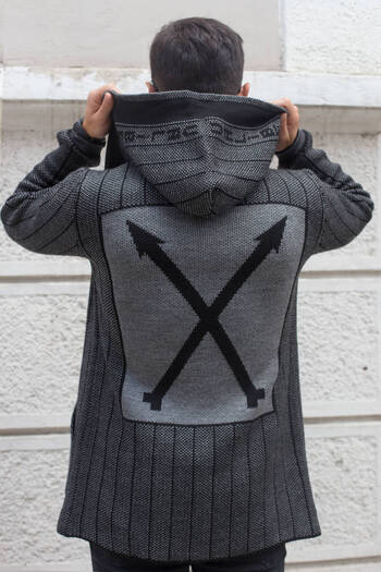Valiberta Smoked Men's Archer Poncho Cardigan