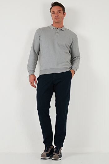 Buratti Βαμβακερή κανονική εφαρμογή με κουμπιά Polo Neck Sweat Ανδρική SWEAT 5905739