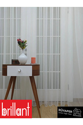 Brillant Rüyaper Trend Product Suitable for All Rooms Heavy Gramage French Greek Tulle Curtain Tight Pleated