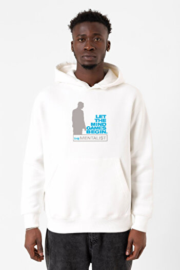 Tshirthane Менталіст Let The Mind Білий чоловічий світшот з капюшоном 3ip