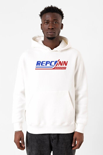 Tshirthane Fallout Repconn Aerospace Білий чоловічий 3-панельний світшот з капюшоном