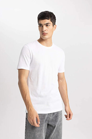 DeFacto Ανδρικό T-shirt M6606az/wt34 Λευκό