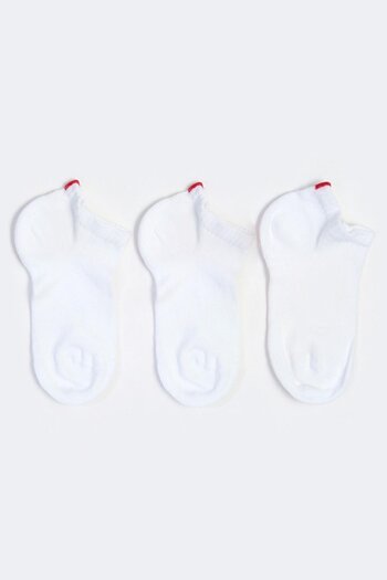 Katia&Bony Run 3-Piece Women's Basic Booties Socks White/White/White
