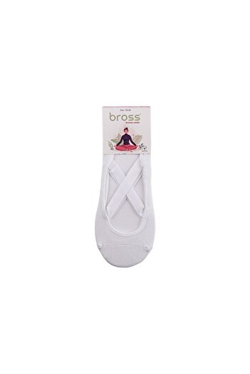 Bross Kadın Beyaz Kaydırmaz Taban Yoga Çorap
