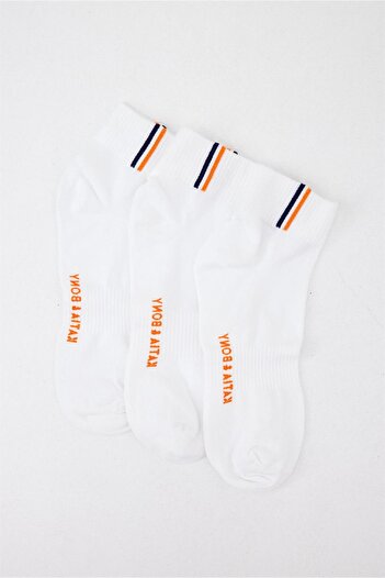 Katia&Bony Pack of 3 Golf Unisex Step Socks White/White/White