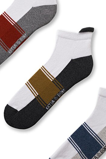 Katia&Bony Men's - 3-Piece Patterned Thick Boots Socks Set
