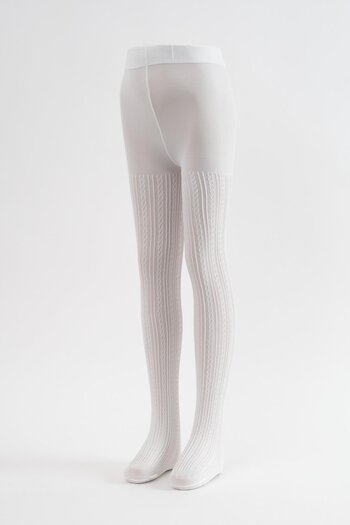 Katia&Bony Patterned Children's Pantyhose White