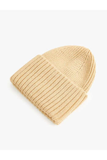 Koton Elastic Knitted Beret with Wide Layers on the Edges