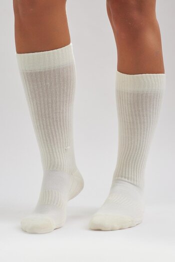 Katia&Bony Men's Towel Sole Long Socks Basic Socks Ecru