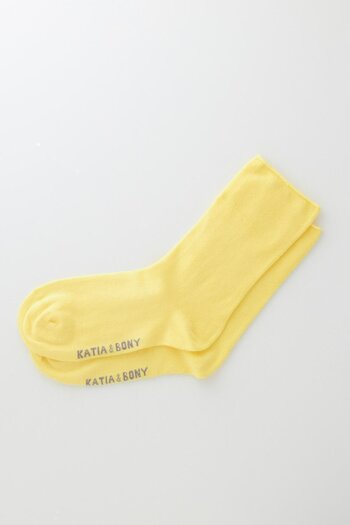 Katia&Bony Yellow Modal Fabric Thin Sock Women's Socks - Elasticless
