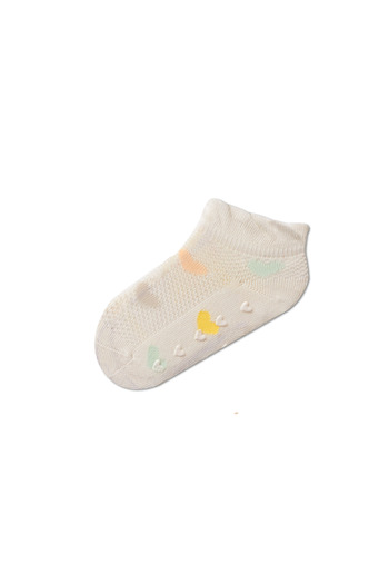 Katia&Bony Ecru Girl's Heart Step Socks