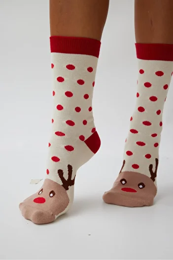 Katia&Bony New Year's Socks Ecru