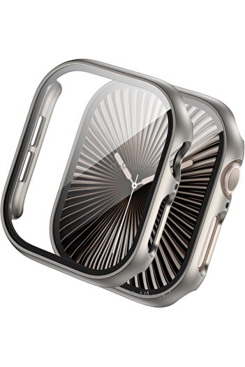 m.tk moveteck Apple Watch 10 46mm Uyumlu Kılıf Kasa ve Ekran Koruyucu Sert PC 360 Kasa Koruma Full Body Sert Cam