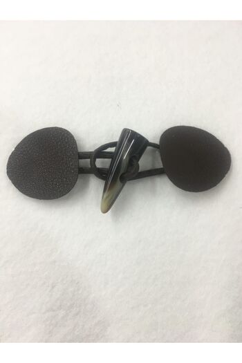 karantuhafiye Leather Unit Shepherd Button Set Brown 2 Pieces