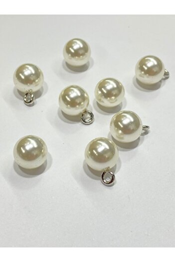 karantuhafiye Pearl Button with 8 Metal Clops - 1 cm