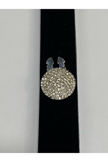 karantuhafiye Jewelled Button / Jewelled Clip Button / 2.7 cm Silver