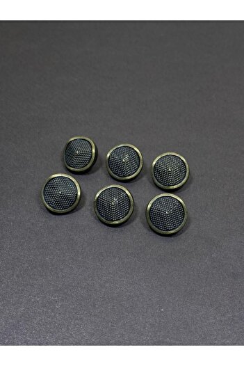 karantuhafiye Cardigan Vest Length Button / Metallized (plastic) Button / Oxide 1.8 Cm Set of 6