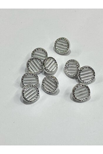 karantuhafiye Blouse Shirt Button/Metallized (Plastic) Button / Set of 10 / 1 cm
