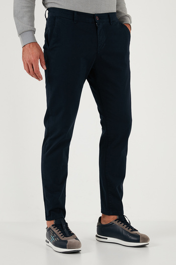 Buratti Стреч бавовняні брюки Slim Fit з нормальною талією і прямими штанинами Чоловічі БРЮКИ 674003