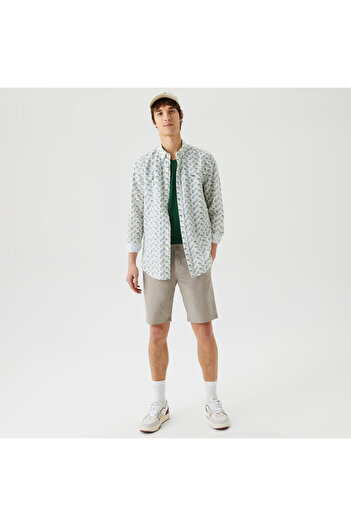 Lacoste Erkek Slim Fit Gri Bermuda