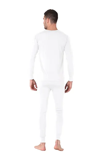 THERMOFORM Tf Microfiber Raised Thermal Σετ Εσωρούχων Ανδρικό Λευκό
