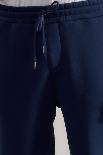 Trendyol Collection Indigo Unisex κανονικό/κανονικό κόψιμο πόδι ελαστικό εσωτερικό φλις/Ζεστό παντελόνι TMNAW22EA0346