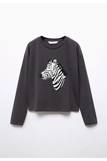 MANGO Kids Sequins-Tier-T-Shirt