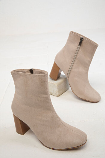 SOHO Suede Women's Boots - Nude, Model 19749