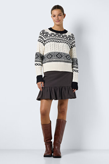 Noisy May Nmnor svetr s O-neck L/S - Knit Forward