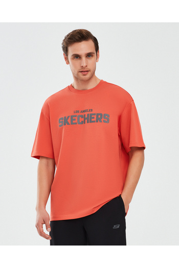 SKECHERS Graphic T-Shirt M Short Sleeve Erkek Kırmızı Tshirt S241070-600
